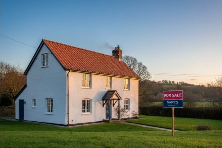 Drone Roof Inspection Drone hovering over residential rooftops, promoting MM Roof Cleaning Services.